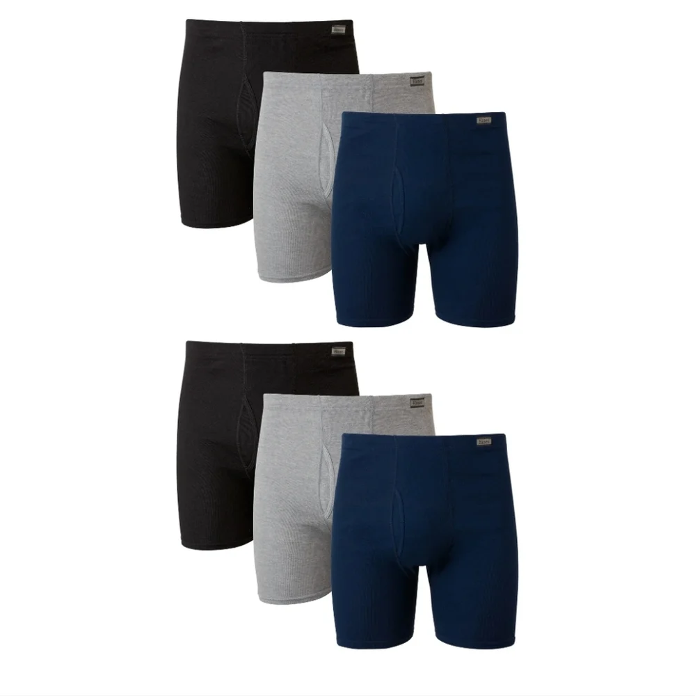 Men's Hanes Tagless Boxer Briefs, 2X, pack of 6